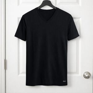 Bench Men's Black V-Neck T-Shirt - Size XL